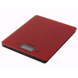 Image of Red Glass Digital Kitchen Scales