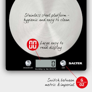Image of Disc Electronic Black Kitchen Scale